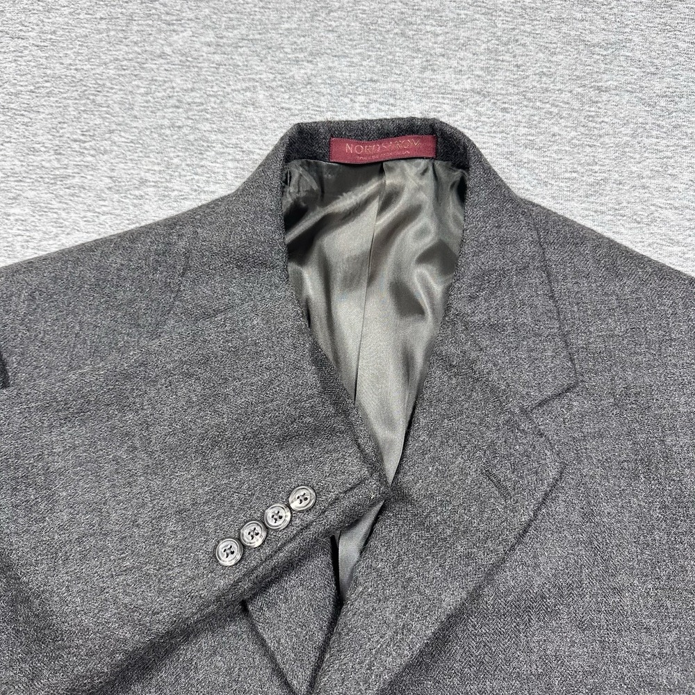 Nordstrom Loro Piana Blazer Mens 43L Tag Gray 100% Worsted Camelhair USA Made